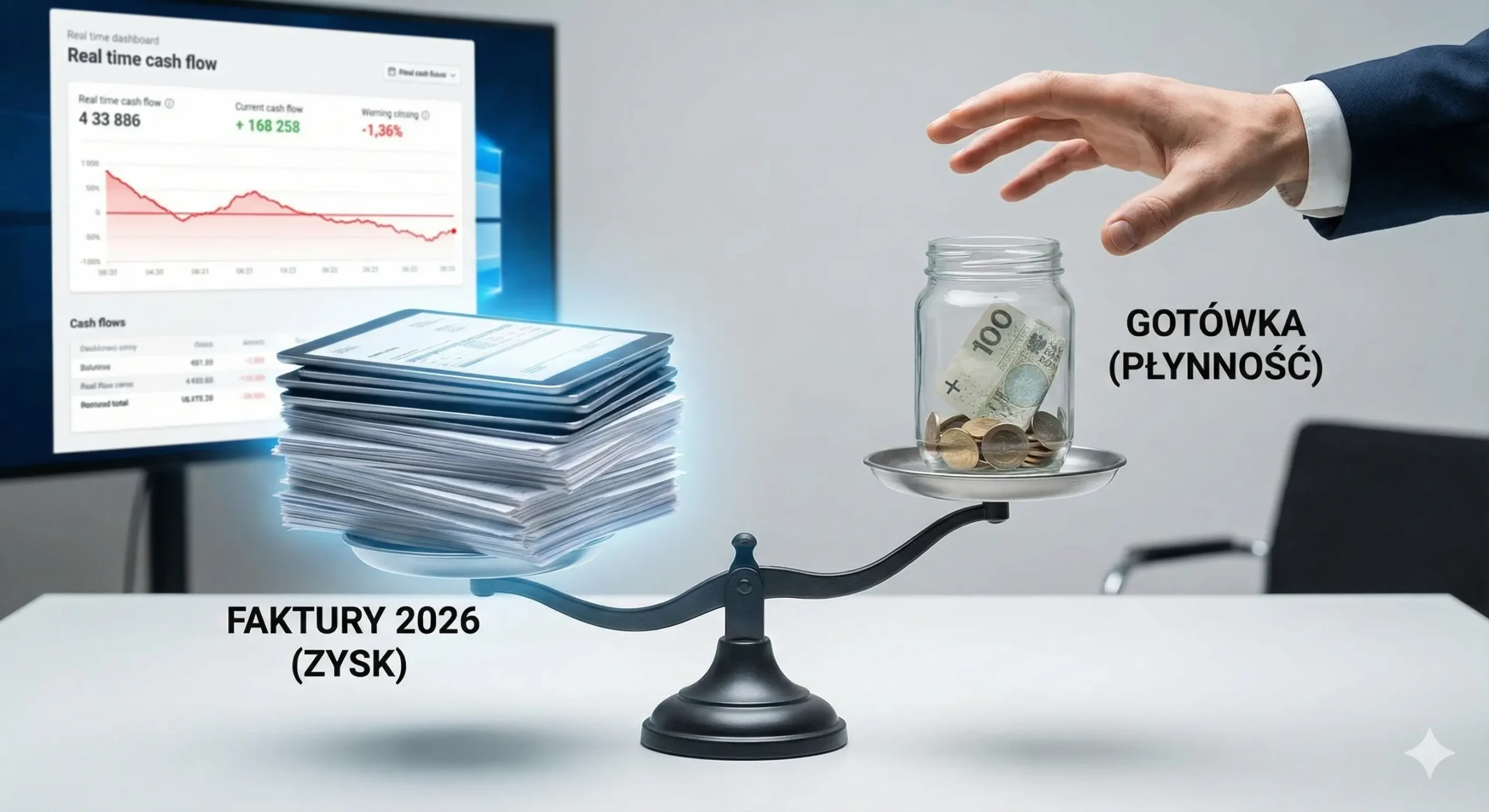 Płynność finansowa w małej firmie w 2026 roku: Zysk to nie gotówka. Jak nie zbankrutować, gdy na papierze jesteś na plusie?